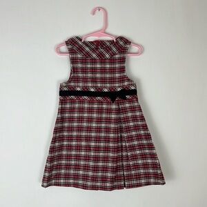 Gymboree Holiday Pictures Kid Girl Plaid Pleated Jumper 3